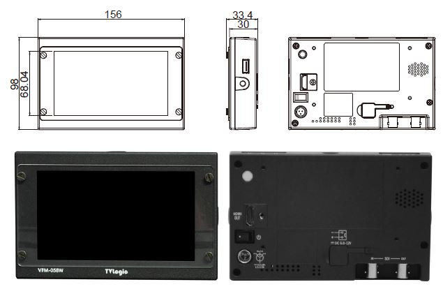 TVLogic VFM-058W5.5型フルHD対応ビューファインダーモニター 中古品】Carl Zeiss VFM-058W 5.5インチ フルHD液晶ビューファインダー
